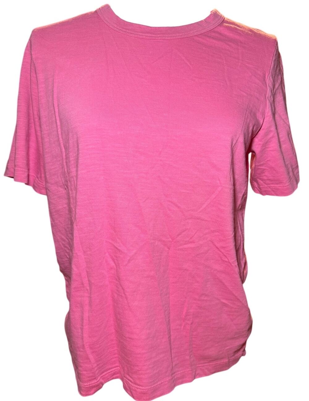 Faherty Pink Sunwashed Regenerative Tee, 100% Organic Cotton, Women's Medium
